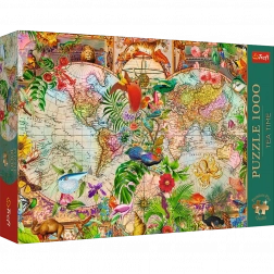 Puzzle Trefl Tea Time : Carte du monde antique 1000 pièces