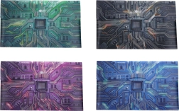 Chemise plastique avec bouton-pression Future Ready – motif carte mère, A4+