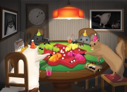 Puzzle Chats en jeu 1000 pièces de COBBLE HILL