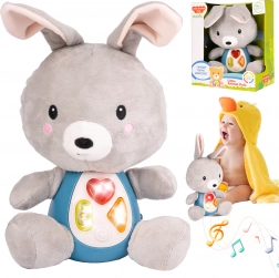 Lapin en peluche avec son et lumière