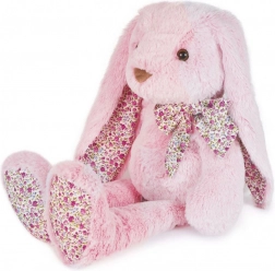 Lapin en peluche rose Doudou Histoire d’Ours 60 cm