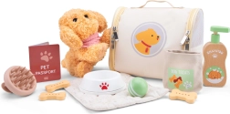 Kit de soins pour chien en peluche pour enfants