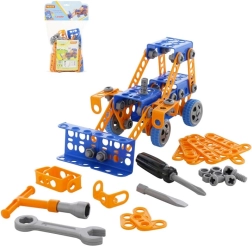 Jeu de construction jeune ingénieur tracteur chargeur