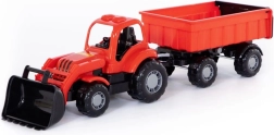 Tracteur chargeur avec remorque Macher