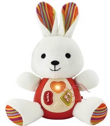 Lapin en peluche interactif pour tout-petits avec effets 22 cm