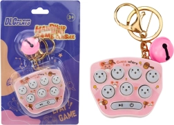 Jeu électronique de poche porte-clés Pop It rose