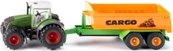 Siku tracteur Fendt 936 avec châssis à crochet et benne basculante 1:50