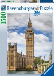 Puzzle 1500 pièces – chat amusant sur l’horloge de Big Ben RAVENSBURGER