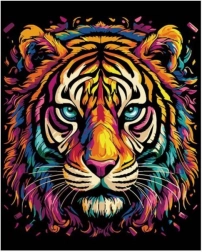 peinture par numéros sur toile 40 × 50 cm – tigre