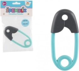 Hochet pour enfants épingle gris turquoise