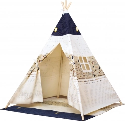 Tipi Bino beige-bleu