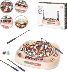 WOOPIE jeu de pêche pour enfants avec plateau rotatif, 4 cannes, 50 pièces