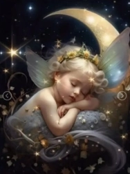 Peinture diamant ange endormi 30 × 40 cm