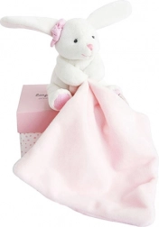 Doudou Lapin avec Couverture Câlin Rose Coffret Cadeau