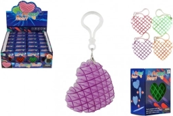 Porte-clés antistress cœur changeant de forme