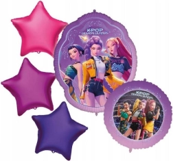 Ballons en aluminium K-POP Demon Hunters, lot de 5 pièces