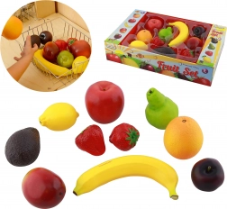 Masterkidz fruits en plastique réalistes pour cuisine pour enfants, set de 10 pièces