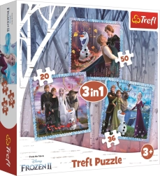 Puzzle 3v1 Royaume de Glace Histoire Magique Trefl
