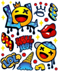 Autocollants thermocollants LOL