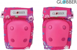 Globber ensemble de protections enfant fleurs rose