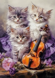 Puzzle 260 pièces – chatons musiciens