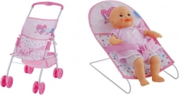 Ensemble Jouets pour Poupées Petits Cœurs 3-en-1