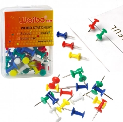 Punaises colorées pour tableau en liège 40 pcs