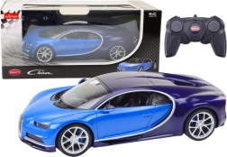 Bugatti Chiron modèle de voiture télécommandé à l’échelle 1:14 bleu