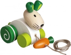 Jouet à tirer lapin avec carotte