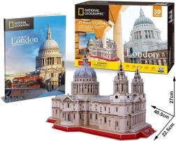 Puzzle 3D CUBICFUN NATIONAL GEOGRAPHIC – cathédrale Saint‑Paul (107 pièces)