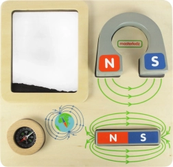 Tableau éducatif magnétique Masterkidz avec boussole Montessori