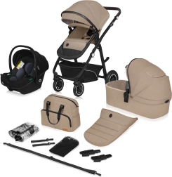 Poussette combinée Lionelo Bianka 3en1 beige sable