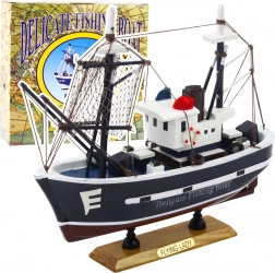 Bateau de pêche décoratif Flying Lady maquette 24x23 cm