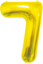 Ballon en aluminium chiffre 7 doré GO DAN Beauty & Charm 85 cm