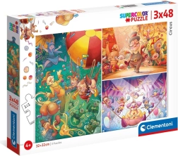 Puzzle Cirque 3×48 pièces CLEMENTONI