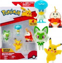 Multipack combat Pokémon – 4 figurines Pikachu, Fuecoco, Sprigatito et Quaxly 5 cm