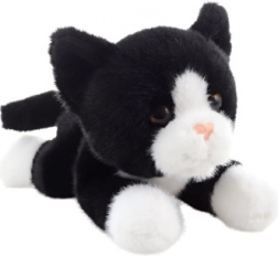 Chat en peluche allongé éco-responsable 20 cm