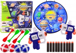 Jeu de tir spatial Space Adventure avec cible, pistolets et fléchettes