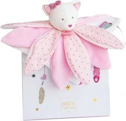 Coffret cadeau - peluche chat rose 26 cm