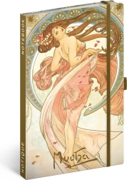 Notique notes Alfons Mucha – Danse, carnet ligné 13 × 21 cm