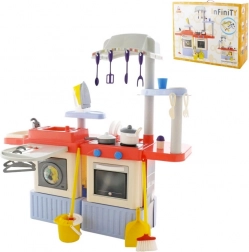 Cuisine pour enfants Infinity Premium avec machine à laver et planche à repasser