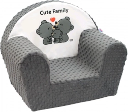 fauteuil pour enfants en minky NEW BABY Cute Family gris