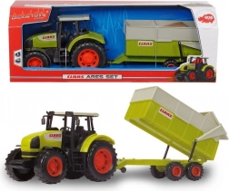 Tracteur Claas Ares avec remorque