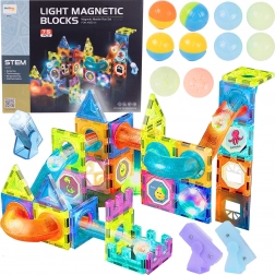 jeu de construction magnétique lumineux, 75 pièces