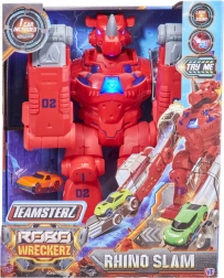 Teamsterz Robo Wreckerz Rhino Slam avec petite voiture