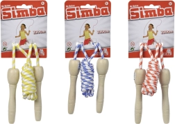 Corde à sauter Simba Be Active avec poignées en bois 230 cm