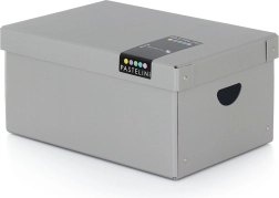 Grande boîte laminée PASTELINI grise