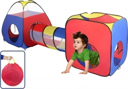 Tente en trois éléments avec cube, tunnel et igloo