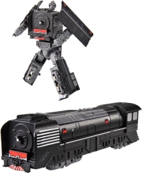 Robot métallique transformable locomotive noir