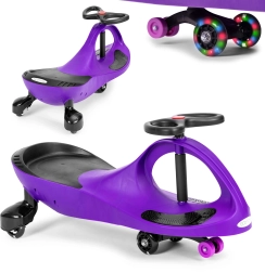 Wiggle car à pousser avec roues LED violet ECOTOYS